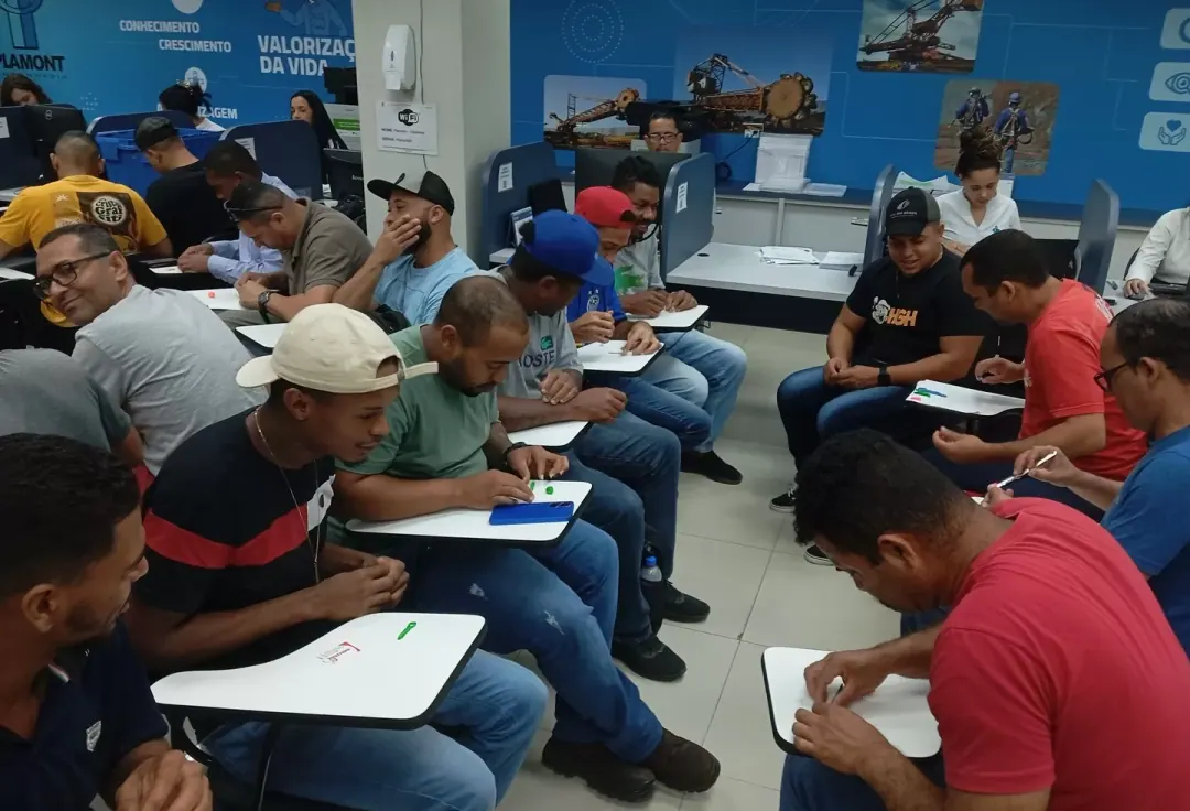 Atividade do treinamento A Chegada realizada na Plamont